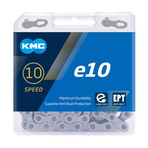 KMC E-Bike Kette e10 EPT Kompatibilität: 10-fach | SB-Verpackung | silber | 136 Glieder