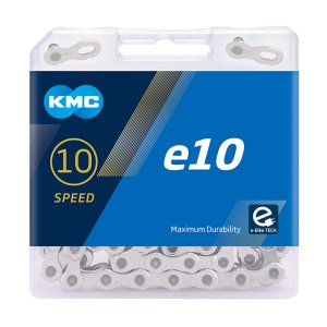 KMC E-Bike Kette e10 Kompatibilität: 10-fach | SB-Verpackung | silber | 122 Glieder