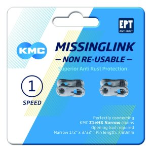 KMC Kettenverschlussglied MissingLink EPT Kompatibilität: Nabenschaltung | SB-Verpackung | silber