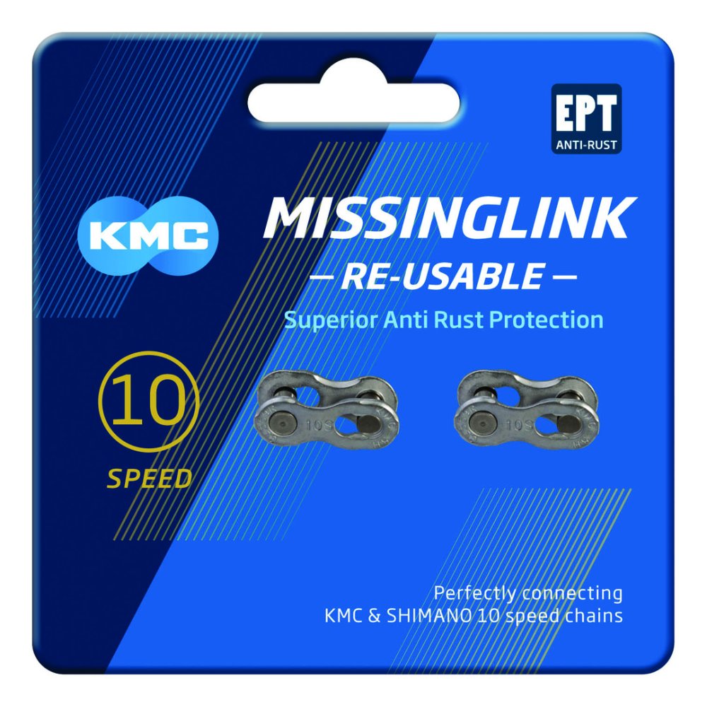 KMC Kettenverschlussglied MissingLink Ti-N Kompatibilität: 10-fach | SB-Verpackung | silber