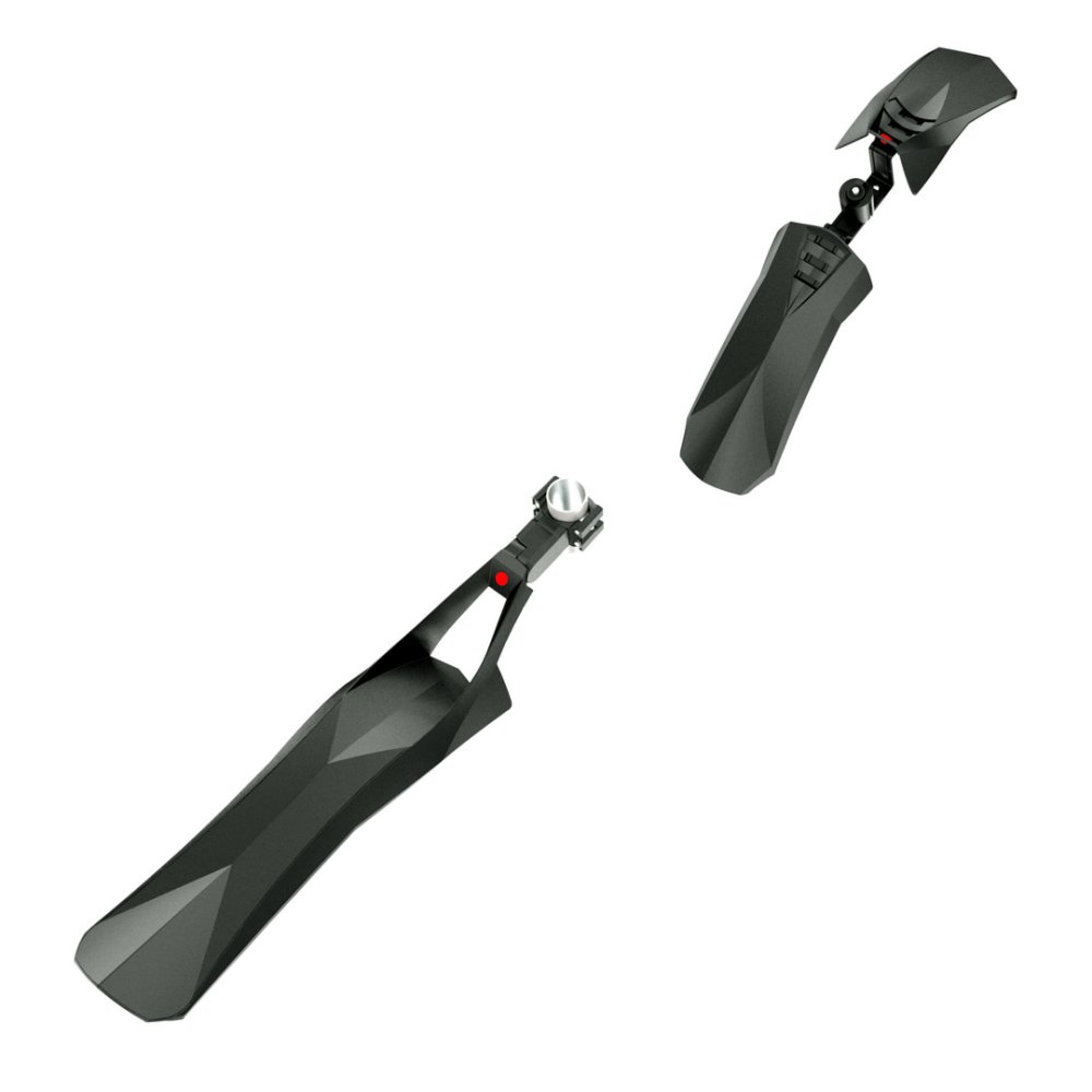 HEBIE Steckschutzblech Set Viper X Stealth Set schwarz | Laufradgröße: 26 - 29 Zoll | Schutzblechbreite: 110 mm