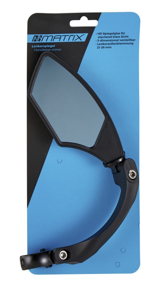 MATRIX Lenkerspiegel LS 900 HD Blue Glas Stangenlänge: kurz | Stangenform: gebogen