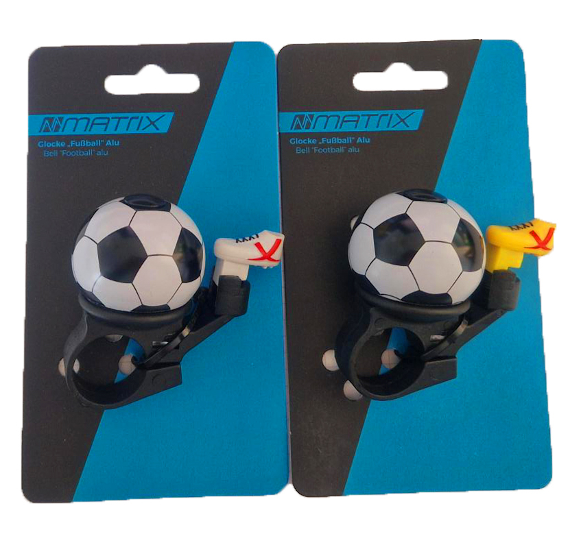 MATRIX Fußball-Glocke Alu farblich sortiert | Motiv: Fußball | Durchmesser: 38 mm