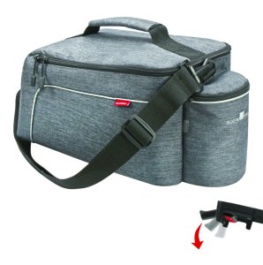 RIXEN & KAUL Gepäckträgertasche Rackpack Light grau | Für Gepäckträger (Breite 9 - 16 cm, Durchmesser 8 - 16 mm)