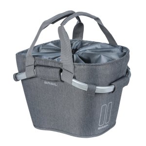 BASIL Front Basket Carry All 2Day KF Befestigung: KF Adapterplatte | grey melee