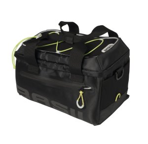 BASIL Gepäckträgertasche Miles Trunkbag schwarz lime | Für MIK System