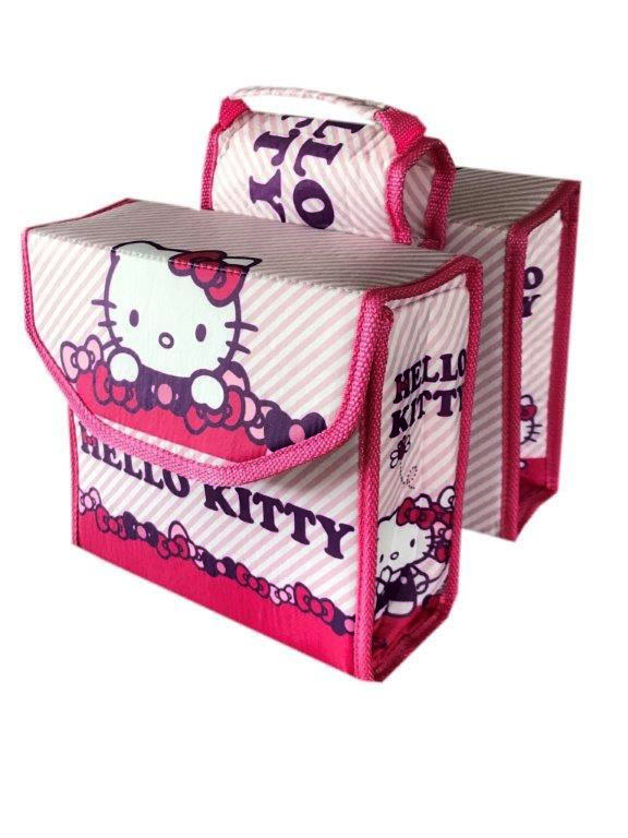 BIKE FASHION Doppelpacktasche Hello Kitty rosa | Für Kinderrad
