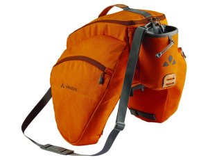 VAUDE Gepäckträgertasche eSilkroad Plus Befestigung: Uniclip (Rixen&Kaul) | 46 x 44 x 45 cm | 22 Liter | orange madder