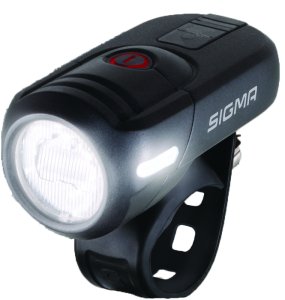 SIGMA LED Akkufrontleuchte Aura 45 USB Befestigung: Lenker | schwarz | An-/Ausschalter: Ja