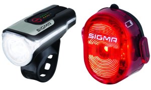SIGMA Beleuchtungsset Aura 80 USB /Nugget II Befestigung: Lenker | schwarz