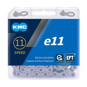 KMC E-Bike Kette e11 EPT Kompatibilität: 11-fach | SB-Verpackung | silber | 136 Glieder