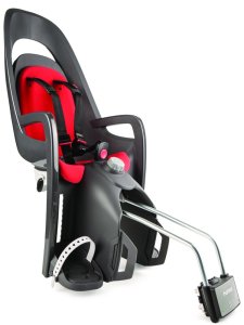 HAMAX Kindersitz Caress grau / rot / schwarz | inkl. abschließbarer Halterung