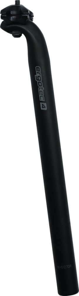 ERGOTEC Patentsattelstütze HOOK  schwarz-sandgestrahlt | Durchmesser: 27,2 mm | SB-Verpackung