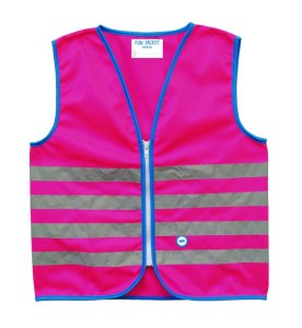 WOWOW Reflexweste Fun Jacket for Kids pink | Kinder | Größe: M